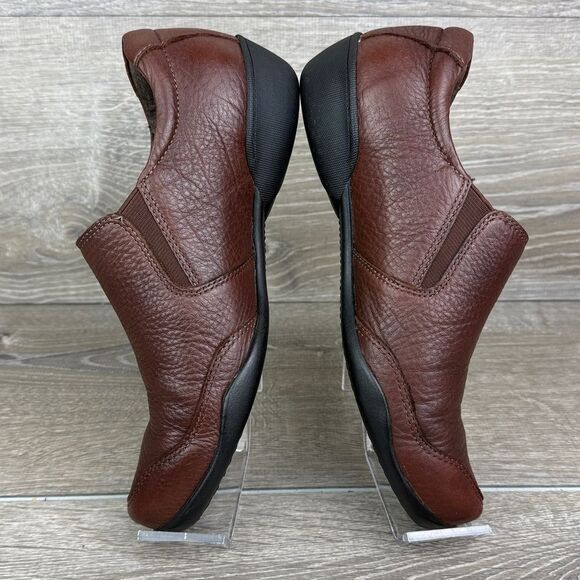 Taos Encore Women’s Sz 8/EU 39 Brown Leather Slip On Hook & Loop Comfort Loafer - Picture 9 of 10